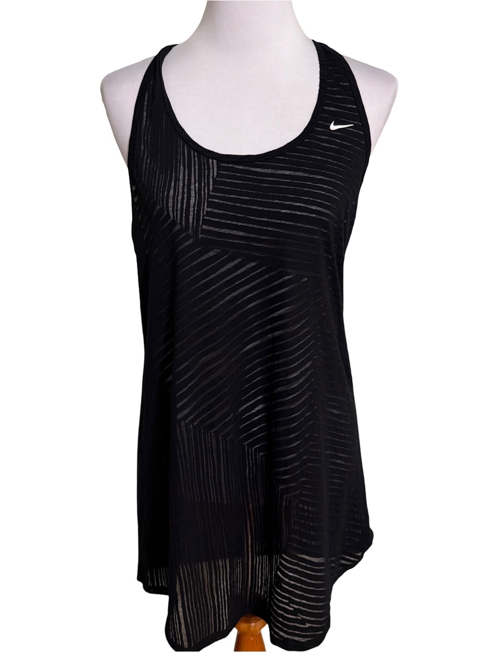 Nike Black Sheer Stripe Racerback Tank